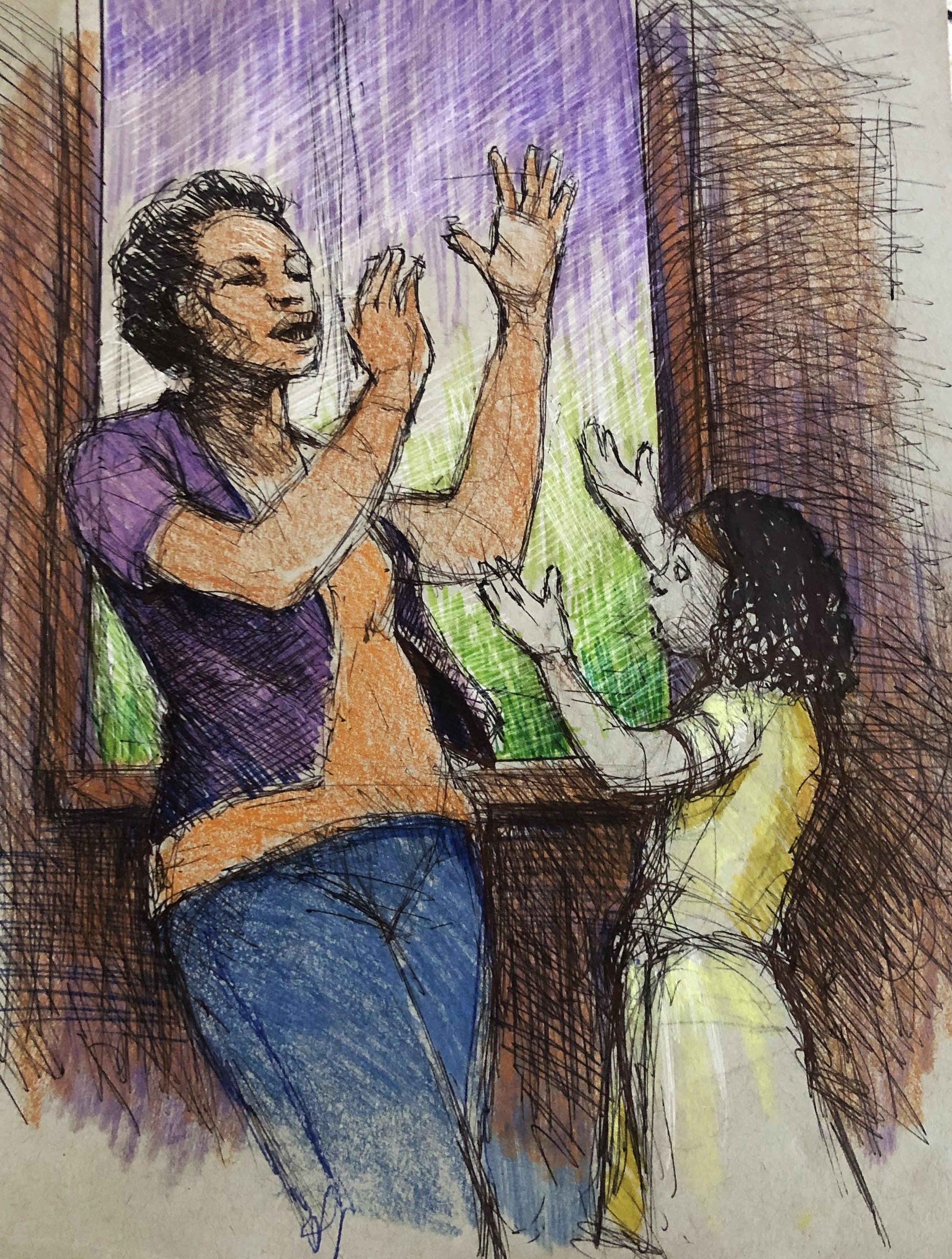 Singing Lessons Artwork THE SINGING LESSON - Gilbert Young Art